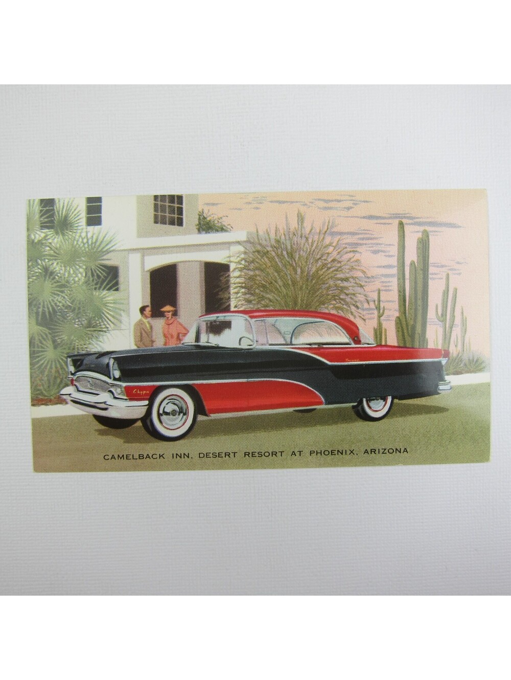 Packard Clipper Panama Automobile Postcard Camelback Inn Vintage 1950s UNPOSTED